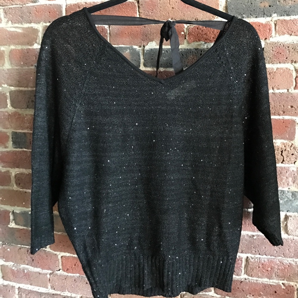 Elegant Black V-Neck Sweater